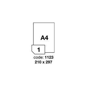 SAMOLEPÍCÍ ETIKETY LASER  210x297 bílé matné PE POLYETYLEN 503