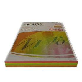 MAESTRO COLOR A4 80g Neon mix    4 x 50 listů