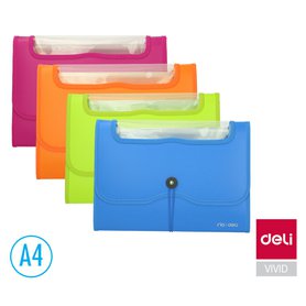 Desky na spisy A4 7 přihrádek DELI E38127 mix barev