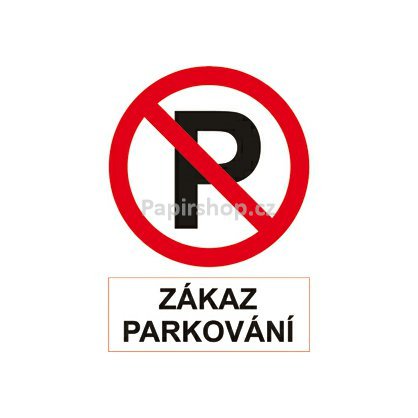 zákaz parkování