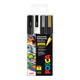 Posca sada popisovačů PC-3M, 0,9 - 1,3 mm, mix barev (4 ks)