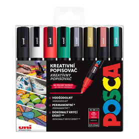 Posca sada popisovačů PC-5M, CHRISTMAS, 1,8 - 2,5 mm, mix vánočních barev (8 ks) Posca sada popisovačů PC-5M, CHRISTMAS, 1,8 - 2,5 mm, mix vánočních barev (8 ks)